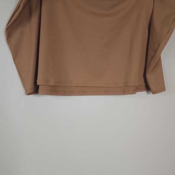 Skims Recycled Swim Micro Mini Skirt in Almond Size 4X - Picture 2 of 5